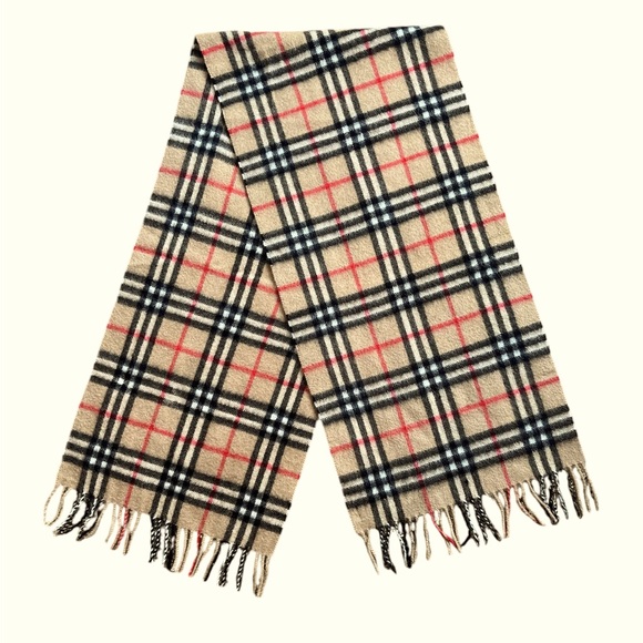 Burberry | Authentic Brown Nova Check Scarf | 100% Cashmere - Picture 3 of 4